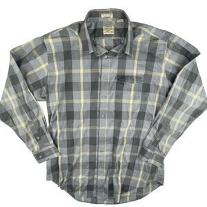 Vintage 1980s long sleeve button up plaid men's shirt XL Tall